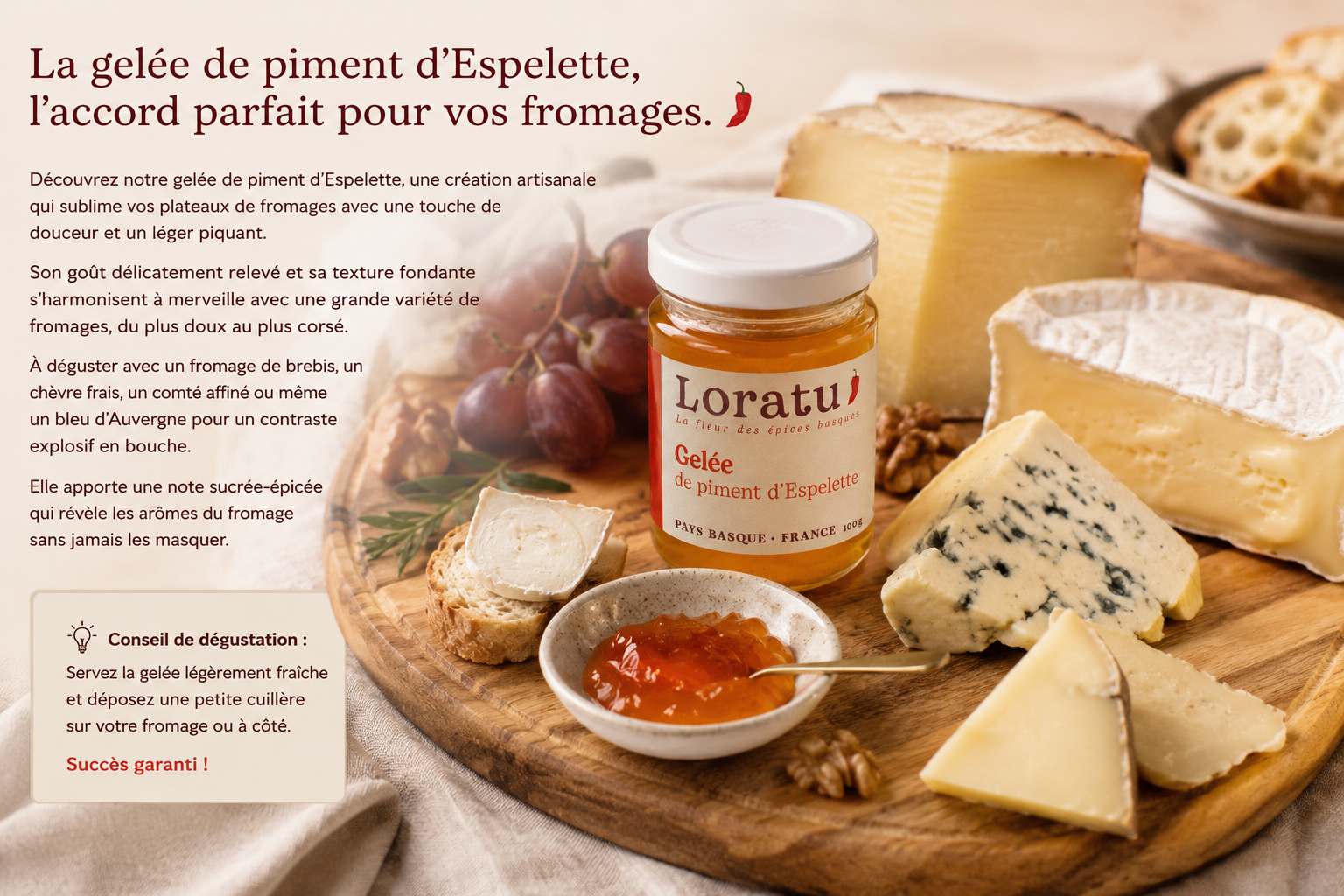 La gelée de piment d'Espelette pour sublimer le fromage
