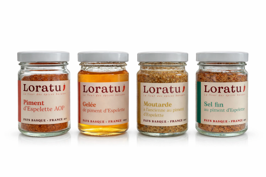 Condiments au piment d'Espelette AOP : gelée, moutarde, purée — Loratu
